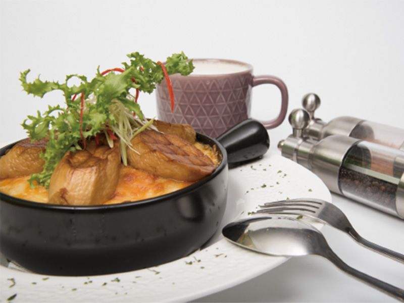 茄汁杏鮑菇焗烤飯-奶素