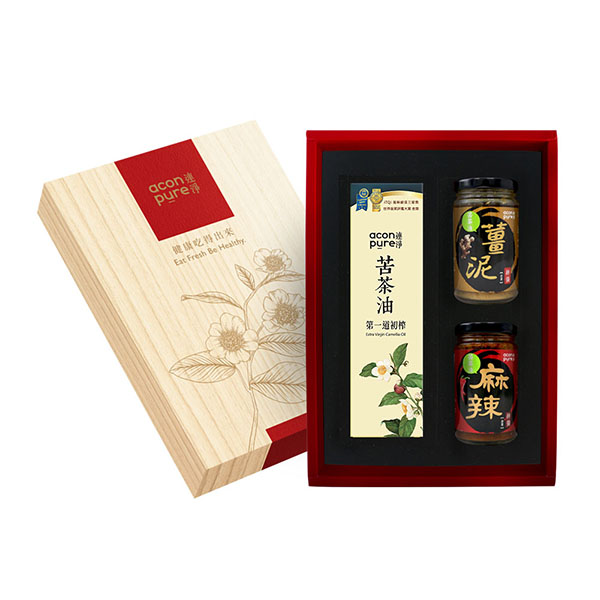 連淨苦茶油(250ml)+2入拌醬-禮盒