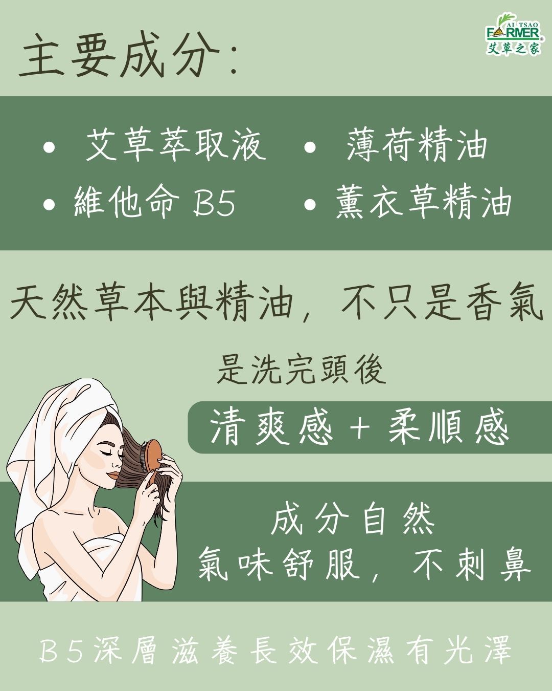 【艾草洗髮精】500g/瓶