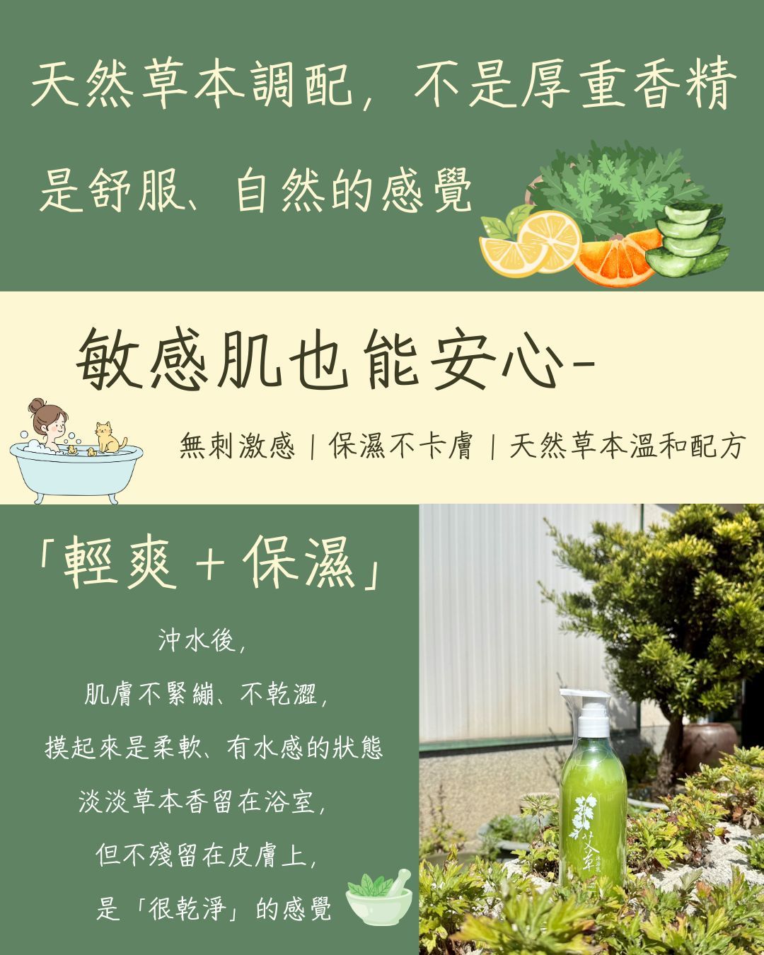 【艾草沐浴乳】500g/瓶