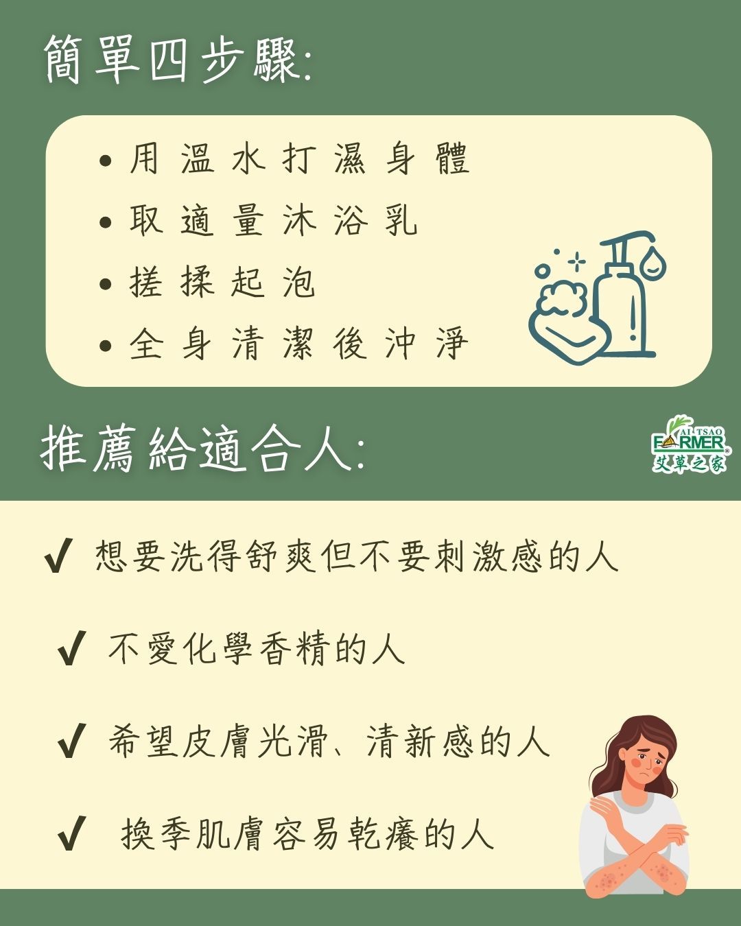 【艾草沐浴乳】500g/瓶