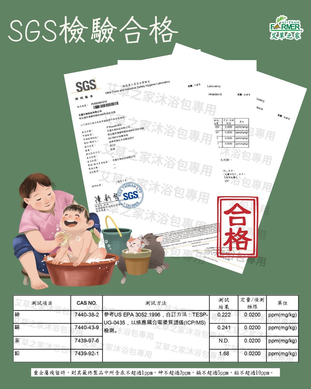 【艾草沐浴包】50g/1包、5g/10包