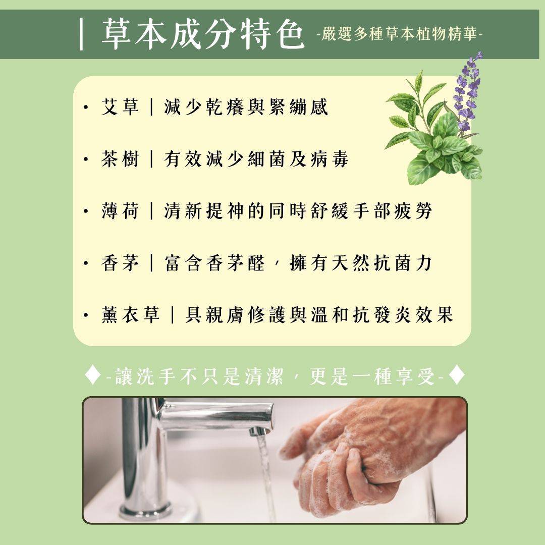 【艾草淨化洗手乳】250ml/瓶
