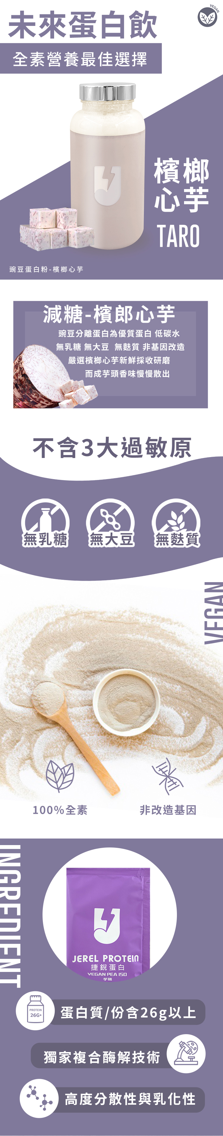 豌豆分離蛋白 - 芋頭