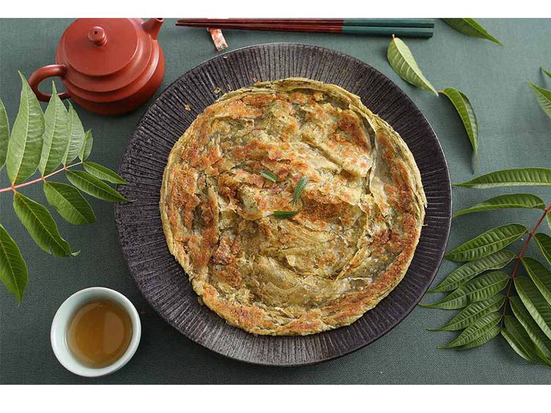 蔬食香椿千層拔絲抓餅 <140g x 5片(包) X 20包><箱購優惠價>